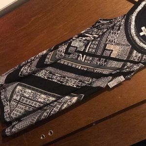 Knee high cocktail multi pattern dress size 8